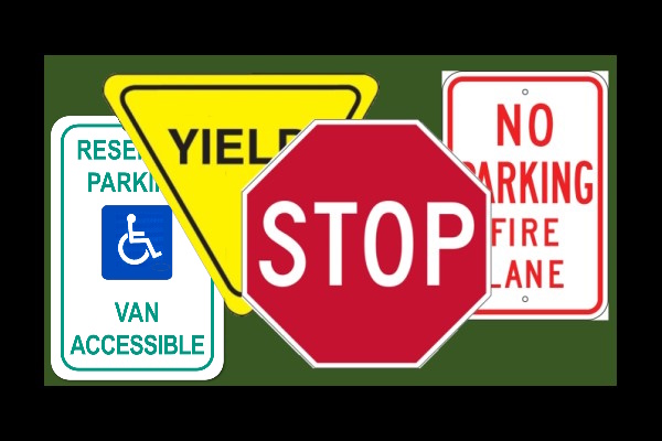 traffic signs in stock